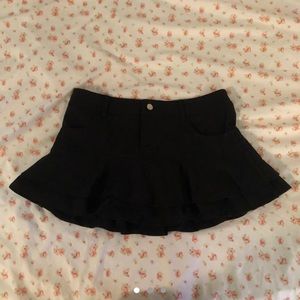 Black mini skirt
